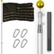 G128 Combo Pack: 16 Ft Telescoping Aluminum Flagpole (Silver) & American USA Camouflage Flag 3x5 Ft, ToughWeave Pro Series Embroidered 420D Polyester | Pole with Flag Included